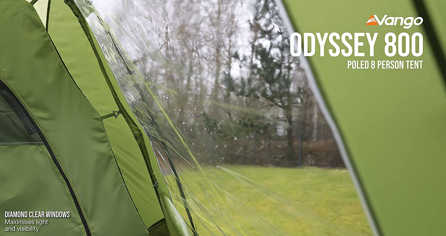 Vango Odyssey Family Tunnel Tent - Diamond Clear Windows
