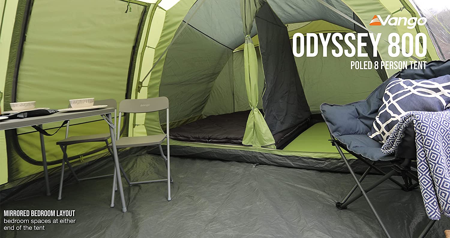 Vango Odyssey Family Tunnel Tent - Porch and Sleeping Areas