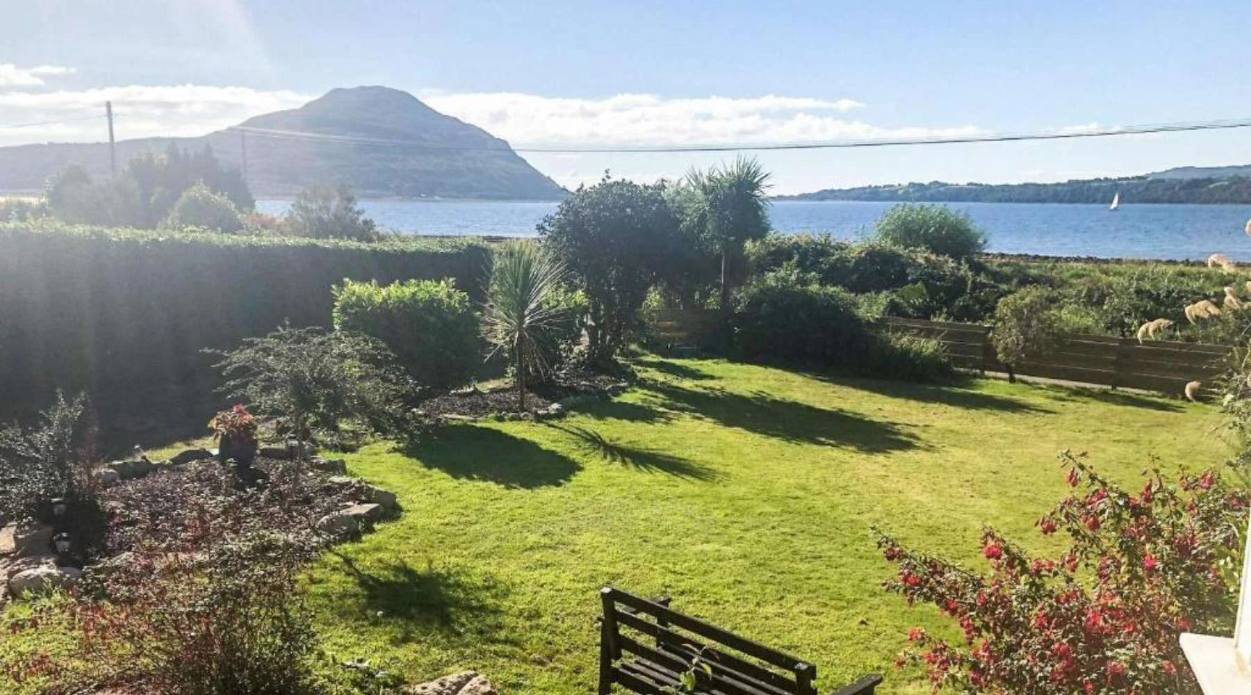 Tides Reach, Lamlash, Garden with Holy Isle View